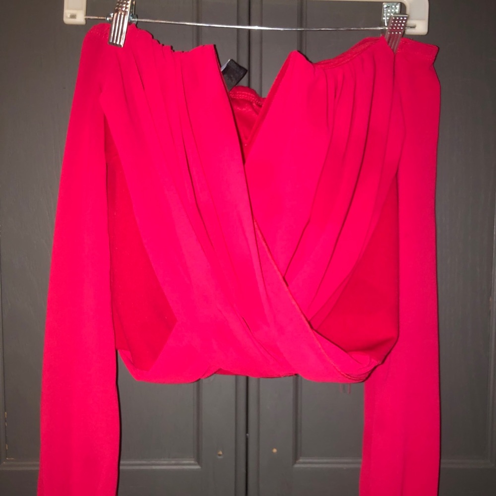 Red crop top